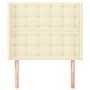 Headboard with ears cream synthetic leather 103x16x118/128cm by , Headboards and footboards - Ref: Foro24-3119666, Price: 79,...