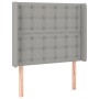 Headboard with light gray fabric ears 83x16x118/128 cm by , Headboards and footboards - Ref: Foro24-3119988, Price: 75,54 €, ...