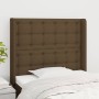 Headboard with dark brown fabric ears 103x16x118/128 cm by , Headboards and footboards - Ref: Foro24-3120007, Price: 81,64 €,...