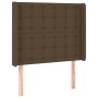 Headboard with dark brown fabric ears 103x16x118/128 cm by , Headboards and footboards - Ref: Foro24-3120007, Price: 81,64 €,...