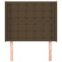 Headboard with dark brown fabric ears 103x16x118/128 cm by , Headboards and footboards - Ref: Foro24-3120007, Price: 81,64 €,...