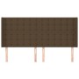 Headboard with dark brown fabric ears 203x16x118/128 cm by , Headboards and footboards - Ref: Foro24-3120039, Price: 146,60 €...