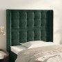 Headboard with dark green velvet ears 93x16x118/128 cm by , Headboards and footboards - Ref: Foro24-3120053, Price: 79,03 €, ...