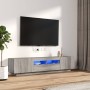 TV furniture set with LEDs 2 pieces Sonoma gray plywood by , TV Furniture - Ref: Foro24-3120168, Price: 109,18 €, Discount: %