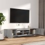 TV furniture set with LEDs 2 pieces Sonoma gray plywood by , TV Furniture - Ref: Foro24-3120168, Price: 108,66 €, Discount: %