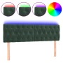 Dark green velvet LED headboard 144x7x78/88 cm by , Headboards and footboards - Ref: Foro24-3121999, Price: 78,77 €, Discount: %