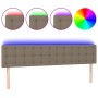 Headboard with LED in taupe gray fabric 160x5x78/88 cm by , Headboards and footboards - Ref: Foro24-3122056, Price: 69,45 €, ...