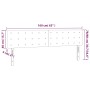 Kopfteil mit LED aus taupegrauem Stoff 160x5x78/88 cm von , Kopf- und Fußteile - Ref: Foro24-3122056, Preis: 68,87 €, Rabatt: %