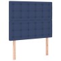 Headboard with LED lights blue fabric 100x5x118/128 cm by , Headboards and footboards - Ref: Foro24-3122854, Price: 71,72 €, ...