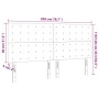 Cabecero con luces LED tela negro 200x5x118/128 cm de , Cabeceros y pies de cama - Ref: Foro24-3122882, Precio: 120,13 €, Des...