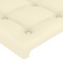 Cabecero con LED cuero sintético crema 183x16x78/88 cm de , Cabeceros y pies de cama - Ref: Foro24-3123340, Precio: 83,02 €, ...