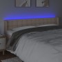 Cabecero con LED cuero sintético capuchino 203x16x78/88 cm de , Cabeceros y pies de cama - Ref: Foro24-3123349, Precio: 91,22...