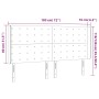 Kopfteil mit LED, braunes Kunstleder, 183 x 16 x 118/128 cm von , Kopf- und Fußteile - Ref: Foro24-3124153, Preis: 147,18 €, ...