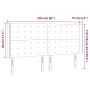 Kopfteil mit LED-Creme-Kunstleder 203x16x118/128 cm von , Kopf- und Fußteile - Ref: Foro24-3124158, Preis: 147,28 €, Rabatt: %