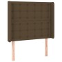 Headboard with LED in dark brown fabric 103x16x118/128 cm by , Headboards and footboards - Ref: Foro24-3124475, Price: 89,30 ...