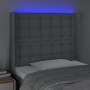 Kopfteil aus hellgrauem Stoff mit LED 83x16x118/128 cm von , Kopf- und Fußteile - Ref: Foro24-3124456, Preis: 83,01 €, Rabatt: %