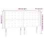 Dunkelbraunes Stoffkopfteil mit LED 203x16x118/128 cm von , Kopf- und Fußteile - Ref: Foro24-3124507, Preis: 155,42 €, Rabatt: %