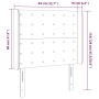 Kopfteil aus cremefarbenem Stoff mit LED 83x16x118/128 cm von , Kopf- und Fußteile - Ref: Foro24-3124461, Preis: 83,53 €, Rab...