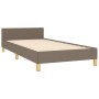 Bed frame with headboard in taupe gray fabric 80x200 cm by , Beds and slatted bases - Ref: Foro24-3125337, Price: 159,27 €, D...