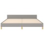 Bed frame with headboard light gray fabric 160x200 cm by , Beds and slatted bases - Ref: Foro24-3125389, Price: 222,88 €, Dis...