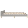 Bed frame with headboard light gray fabric 160x200 cm by , Beds and slatted bases - Ref: Foro24-3125389, Price: 222,88 €, Dis...