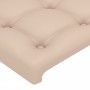 Estructura de cama cabecero cuero sintético capuchino 100x200cm de , Camas y somieres - Ref: Foro24-3125560, Precio: 164,20 €...