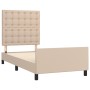 Estructura de cama cabecero cuero sintético capuchino 90x190 cm de , Camas y somieres - Ref: Foro24-3125548, Precio: 162,81 €...