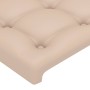 Estructura de cama cabecero cuero sintético capuchino 90x190 cm de , Camas y somieres - Ref: Foro24-3125548, Precio: 162,81 €...