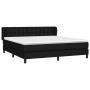 Box spring bed with black fabric mattress 160x200 cm by , Beds and slatted bases - Ref: Foro24-3126575, Price: 521,99 €, Disc...