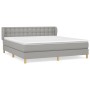 Box spring bed with light gray fabric mattress 160x200 cm by , Beds and slatted bases - Ref: Foro24-3127133, Price: 493,00 €,...