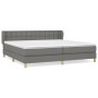 Cama box spring con colchón tela gris oscuro 200x200 cm de , Camas y somieres - Ref: Foro24-3127150, Precio: 616,74 €, Descue...