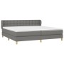 Cama box spring con colchón tela gris oscuro 200x200 cm de , Camas y somieres - Ref: Foro24-3127150, Precio: 616,74 €, Descue...