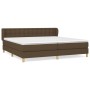 Cama box spring con colchón tela marrón oscuro 200x200 cm de , Camas y somieres - Ref: Foro24-3127152, Precio: 607,15 €, Desc...