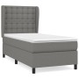 Cama box spring con colchón tela gris oscuro 100x200 cm de , Camas y somieres - Ref: Foro24-3128262, Precio: 357,30 €, Descue...