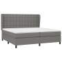 Box spring bed with dark gray fabric mattress 200x200 cm by , Beds and slatted bases - Ref: Foro24-3128310, Price: 703,75 €, ...