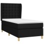 Cama box spring con colchón tela negro 80x200 cm de , Camas y somieres - Ref: Foro24-3128799, Precio: 315,99 €, Descuento: %