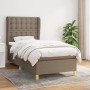 Cama box spring con colchón tela gris taupe 90x190 cm de , Camas y somieres - Ref: Foro24-3128809, Precio: 379,24 €, Descuent...