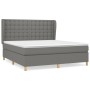 Box spring bed with dark gray fabric mattress 160x200 cm by , Beds and slatted bases - Ref: Foro24-3128854, Price: 574,57 €, ...