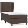 Cama box spring con colchón cuero sintético marrón 90x200 cm de , Camas y somieres - Ref: Foro24-3129012, Precio: 395,99 €, D...