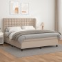 Cama box spring con colchón cuero sintético capuchino 180x200cm de , Camas y somieres - Ref: Foro24-3129050, Precio: 691,53 €...