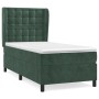 Cama box spring con colchón terciopelo verde oscuro 100x200 cm de , Camas y somieres - Ref: Foro24-3129438, Precio: 403,84 €,...