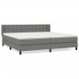 Cama box spring con colchón tela gris oscuro 200x200 cm de , Camas y somieres - Ref: Foro24-3130058, Precio: 543,53 €, Descue...