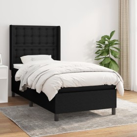 Cama box spring con colchón tela negro 80x200 cm de , Camas y somieres - Ref: Foro24-3131707, Precio: 311,99 €, Descuento: %