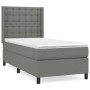 Box spring bed with dark gray fabric mattress 100x200 cm by , Beds and slatted bases - Ref: Foro24-3131730, Price: 353,99 €, ...