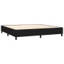 Cama box spring con colchón tela negro 200x200 cm de , Camas y somieres - Ref: Foro24-3131779, Precio: 721,29 €, Descuento: %