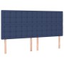 Box spring bed with blue fabric mattress 160x200 cm by , Beds and slatted bases - Ref: Foro24-3132327, Price: 576,38 €, Disco...