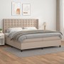 Cama box spring con colchón cuero sintético capuchino 200x200cm de , Camas y somieres - Ref: Foro24-3132524, Precio: 719,13 €...