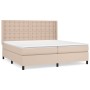 Cama box spring con colchón cuero sintético capuchino 200x200cm de , Camas y somieres - Ref: Foro24-3132524, Precio: 719,13 €...