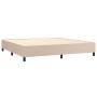 Cama box spring con colchón cuero sintético capuchino 200x200cm de , Camas y somieres - Ref: Foro24-3132524, Precio: 719,13 €...