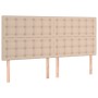 Cama box spring con colchón cuero sintético capuchino 200x200cm de , Camas y somieres - Ref: Foro24-3132524, Precio: 719,13 €...